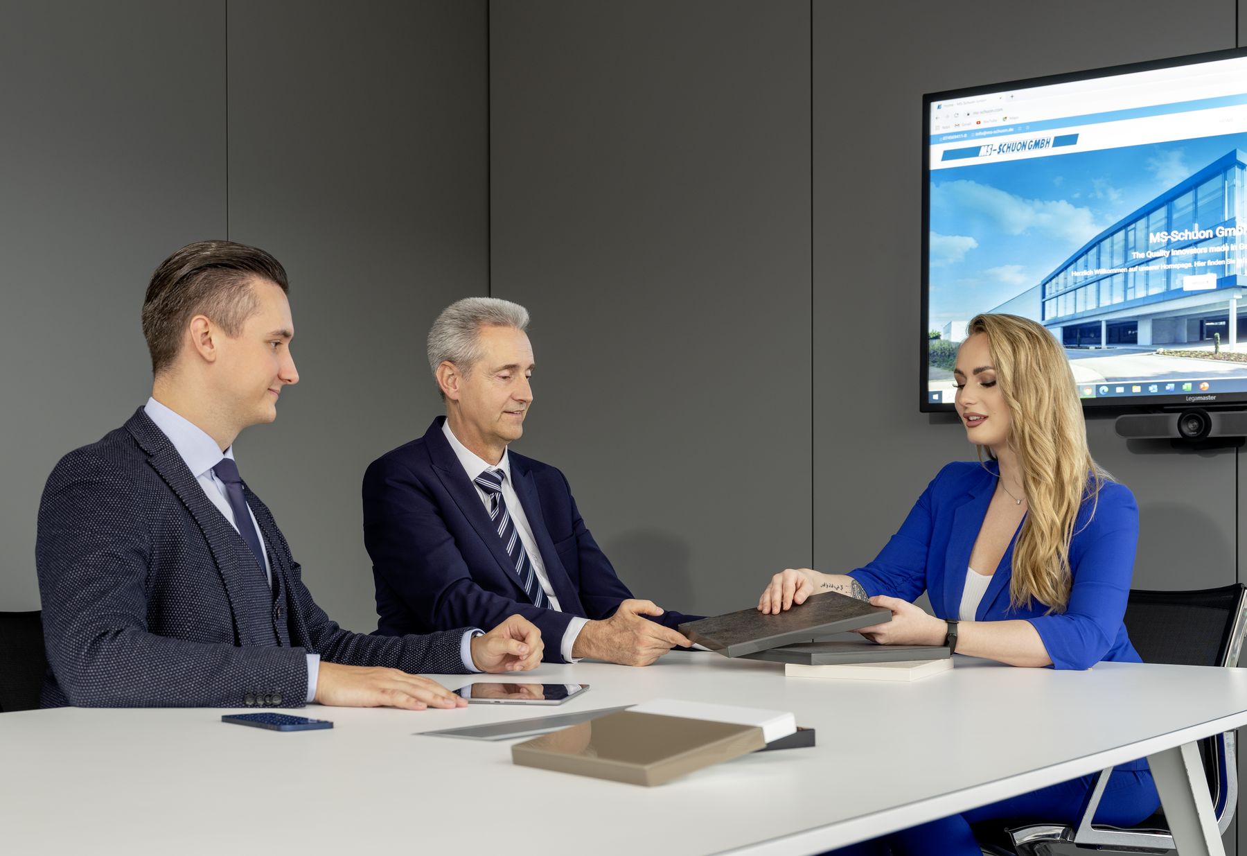 Besprechung mit Oberflächenmustern