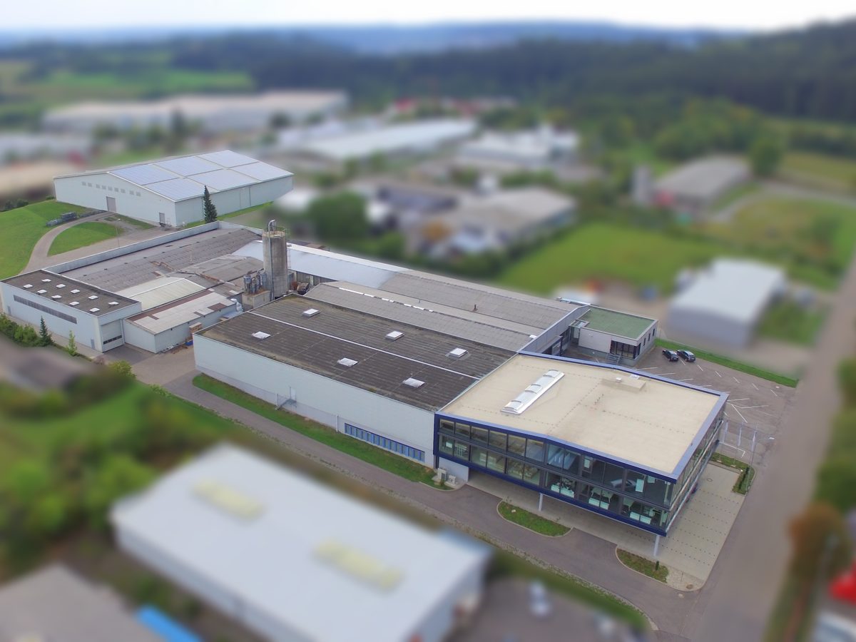 Luftbild von Werk 1 mit Verwaltungsgebäude